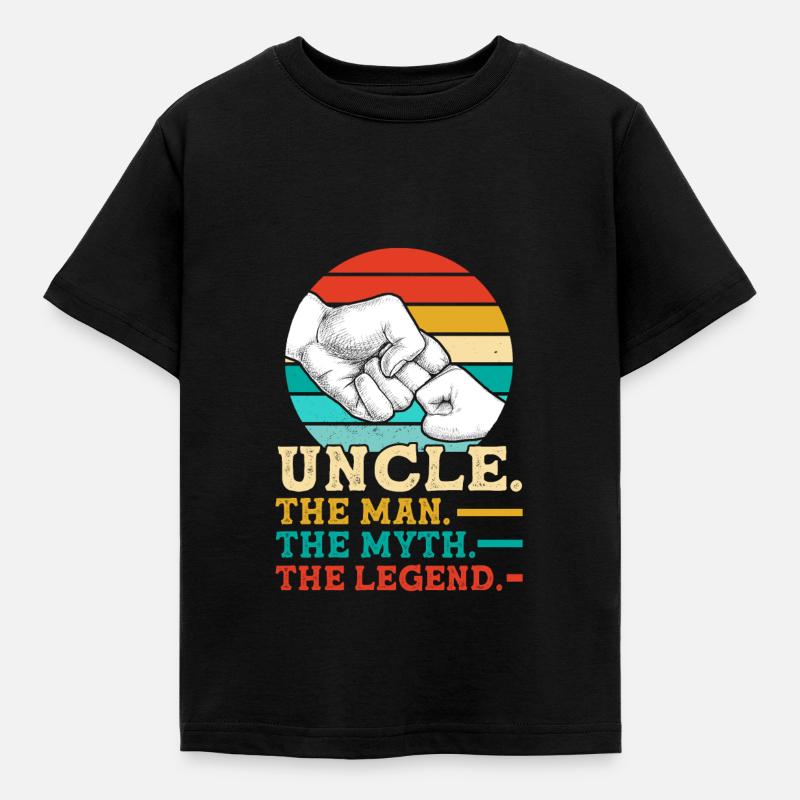 Onkel Onkel Geschenk - Børne-T-shirt - sort