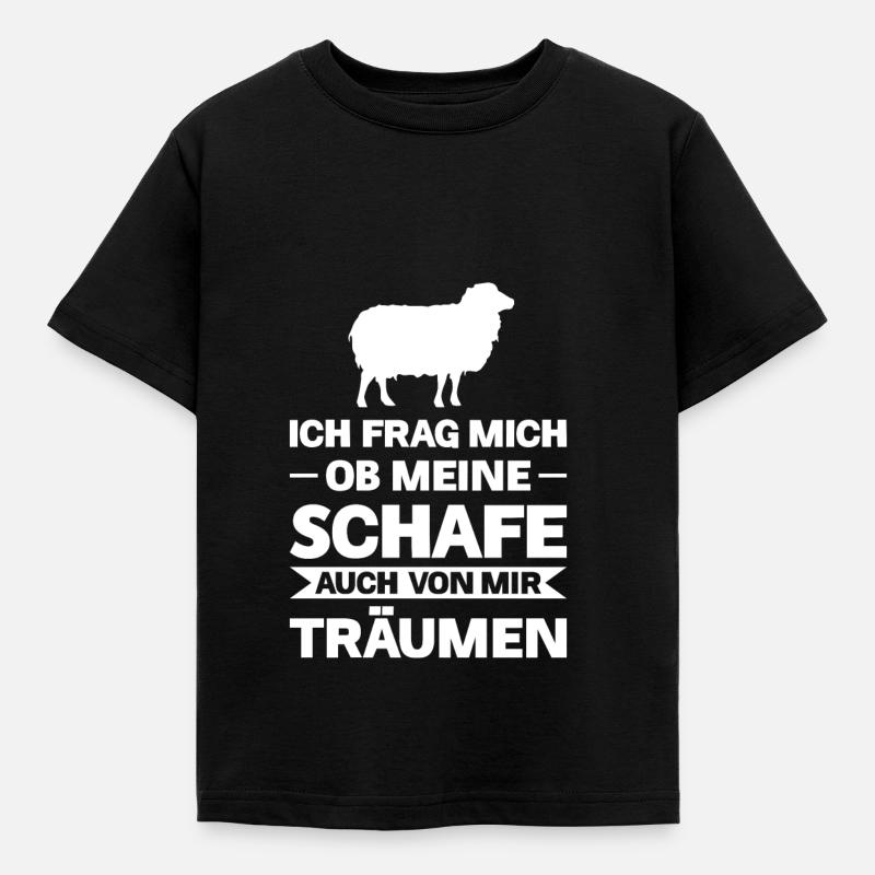 Schafe Schaf Schäfer Geschenk - Kinder T-Shirt - Schwarz