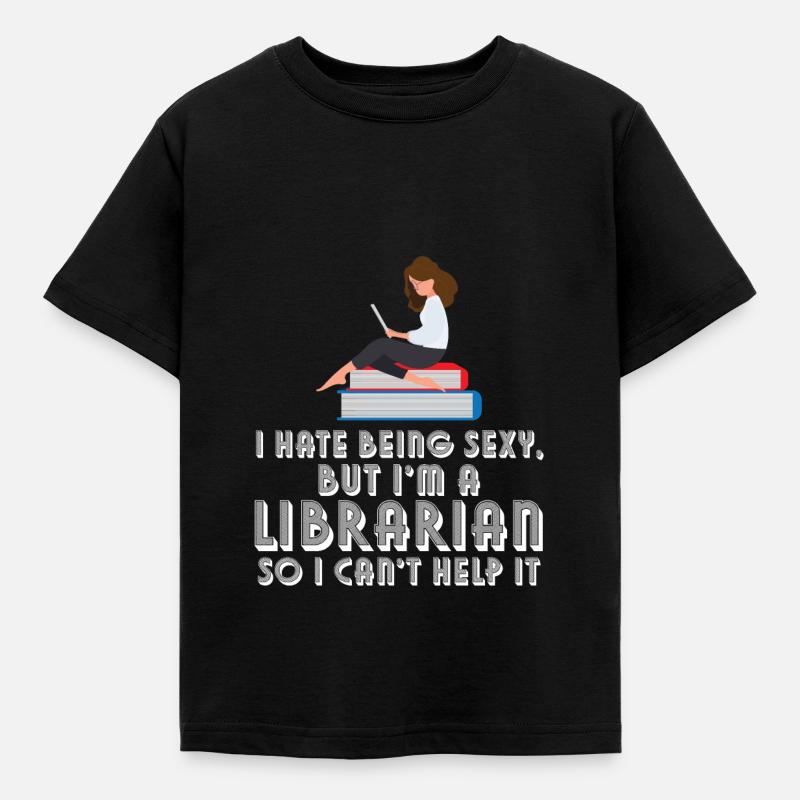 Library Librarian Libraries Gift - Kids' T-Shirt - black