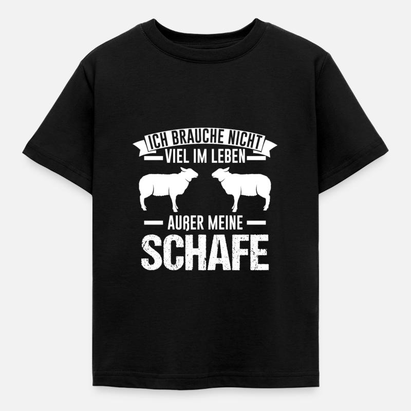 Schafe Tiere Schaf Geschenk - Kinder T-Shirt - Schwarz