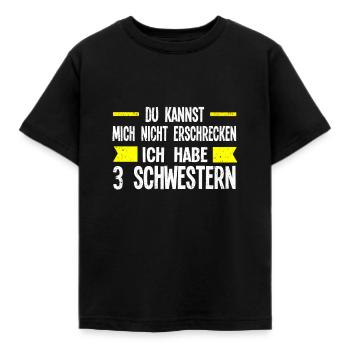 3 Schwestern Familie Geschwister Geschenk - Kinder T-Shirt - Schwarz - Vorne - AI Model Kid Female (0cm)