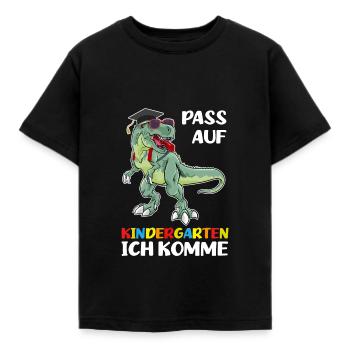 Kindergarten Dinosaurier Kindergartenanfänger - Kinder T-Shirt - Schwarz - Vorne - AI Model Kid Female (0cm)