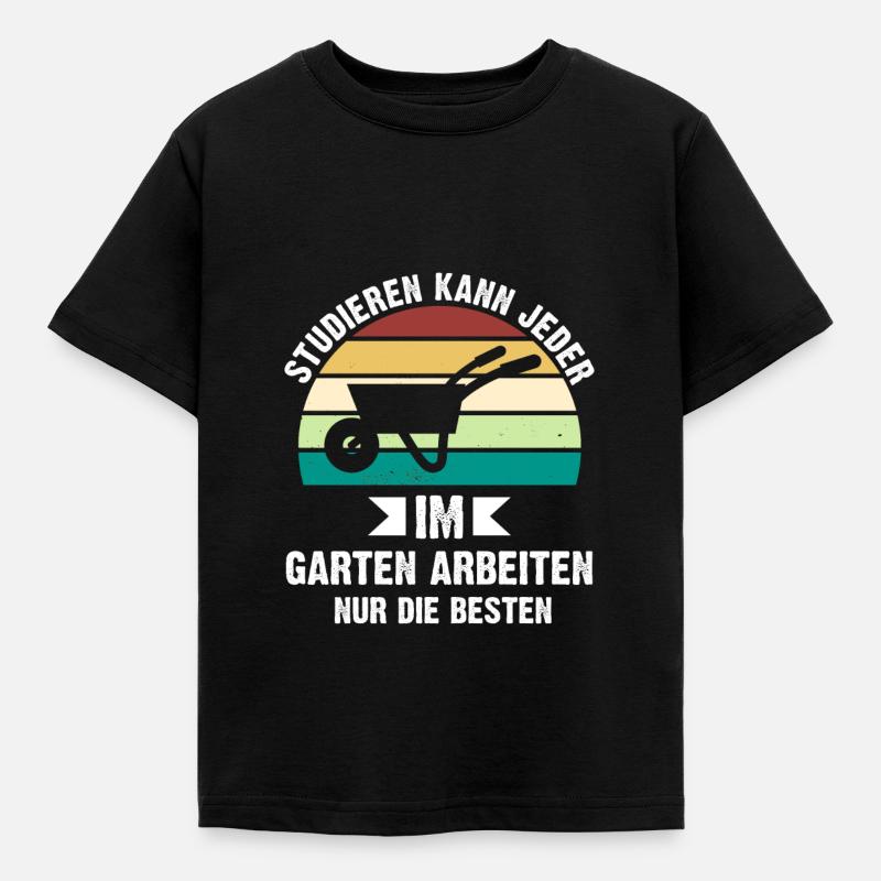 Gartenarbeit Garten Gartenbau Geschenk - Kinder T-Shirt - Schwarz