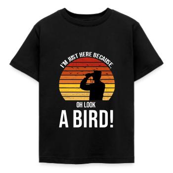 Vogelbeobachtung Vögel Vogelgeschenk - Kinder T-Shirt - Schwarz - Vorne - AI Model Kid Female (0cm)
