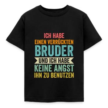 Bruder Schwester Geschwister Geschenk - Kinder T-Shirt - Schwarz - Vorne - AI Model Kid Female (0cm)