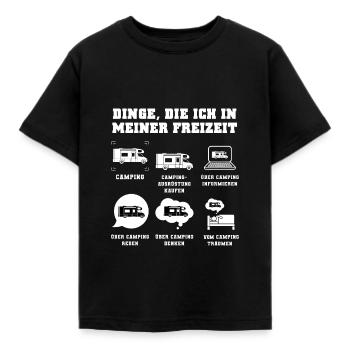 Campen Camping Camper Geschenk - Kinder T-Shirt - Schwarz - Vorne - AI Model Kid Female (0cm)