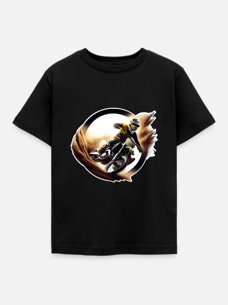 Motocross - Kinder T-Shirt - Schwarz