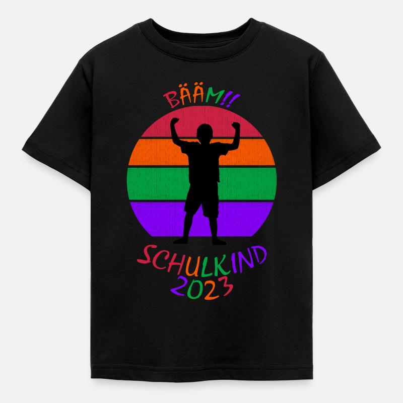 Bääm Schule Jungen Einschulung - Kinder T-Shirt - Schwarz
