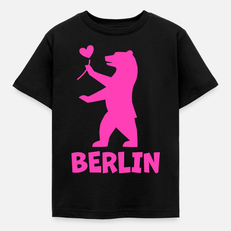 Berlin Berliner Bär - Kinder T-Shirt - Schwarz