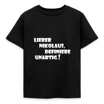 Nikolaus-Shirt - Kinder T-Shirt - Schwarz - Vorne - AI Model Kid Female (0cm)