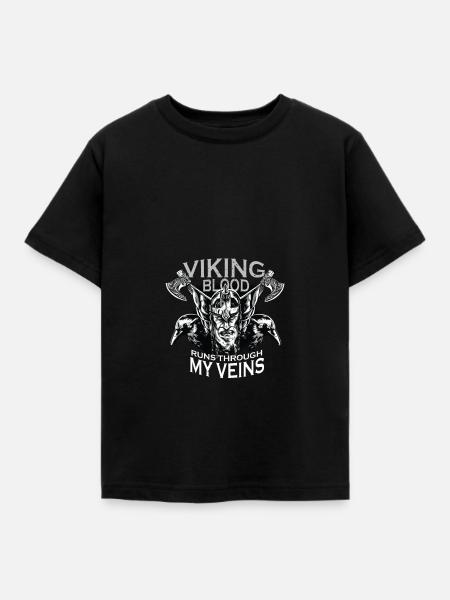 Wikinger Blut - Kinder T-Shirt - Schwarz