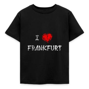 Cadeau d'amour de la ville de Francfort - T-shirt Enfant - noir - Devant - AI Model Kid Female (0cm)
