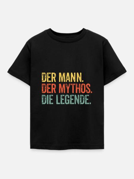 Mann Mythos Legende - Kinder T-Shirt - Schwarz