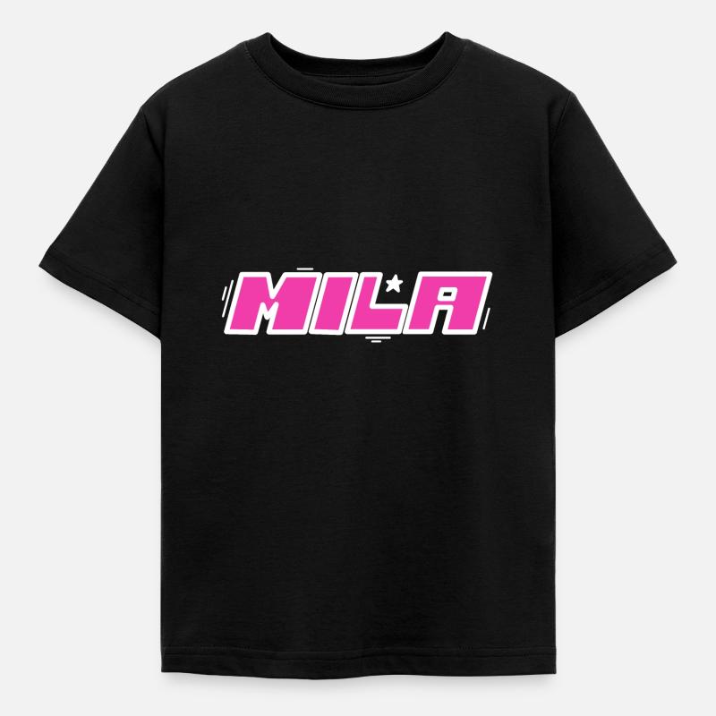 Mila first name name - Kids' T-Shirt - black