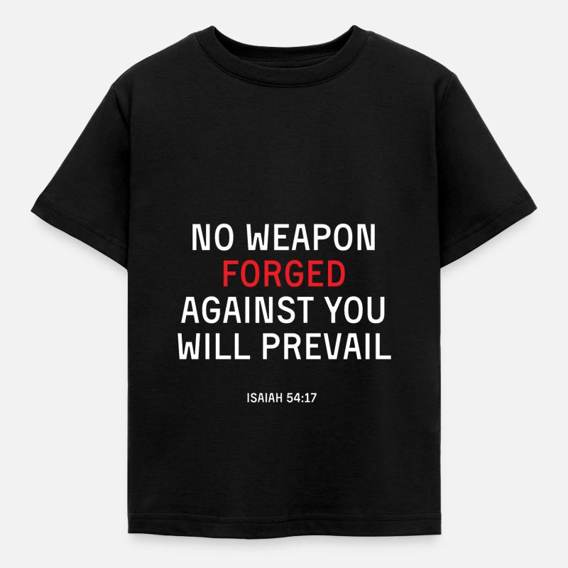 Bible Scripture Isaiah 54:17 - Kids' T-Shirt - black