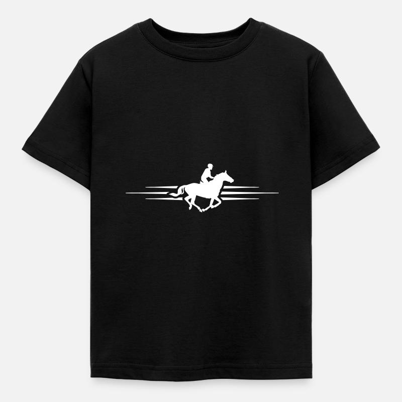 riding line dash element icon silhouette - Kids' T-Shirt - black