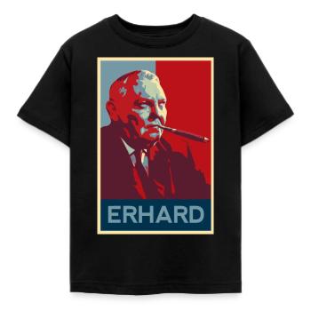 Ludwig Erhard Poster - Kids' T-Shirt - black - Front - AI Model Kid Female (0cm)