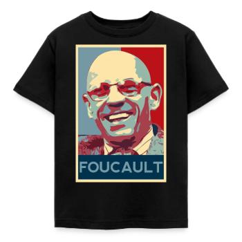 Michel Foucault - Kinder T-Shirt - Schwarz - Vorne - AI Model Kid Female (0cm)