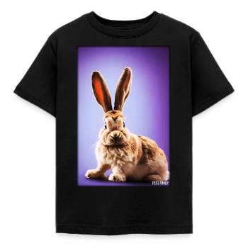 Rabbit Easter Easter Pet Easter Holiday - Kids' T-Shirt - black - Front - AI Model Kid Female (0cm)