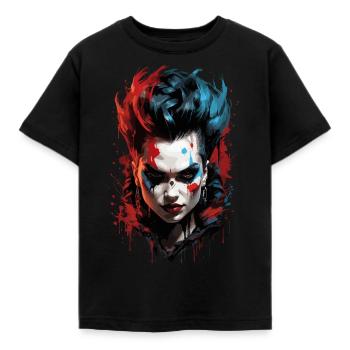 Gaming Chic: Postapokalyptische Gamerin - Kinder T-Shirt - Schwarz - Vorne - AI Model Kid Female (0cm)