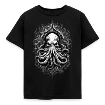 Poulpe, Monstre, Mer, Mer Profonde - T-shirt Enfant - noir - Devant - AI Model Kid Female (0cm)