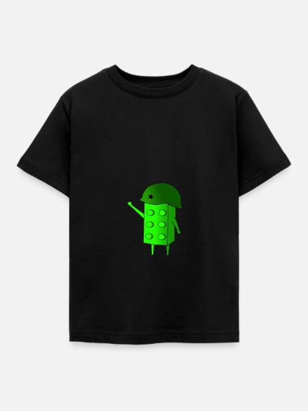 Güner Baustein - Kinder T-Shirt - Schwarz