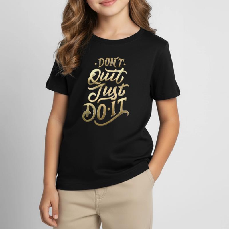Don't Quit Gradient Script Kinder T-Shirt