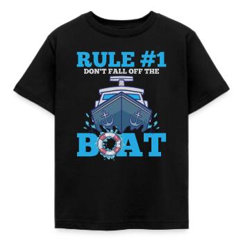 Boot - Kinder T-Shirt - Schwarz - Vorne - AI Model Kid Female (0cm)