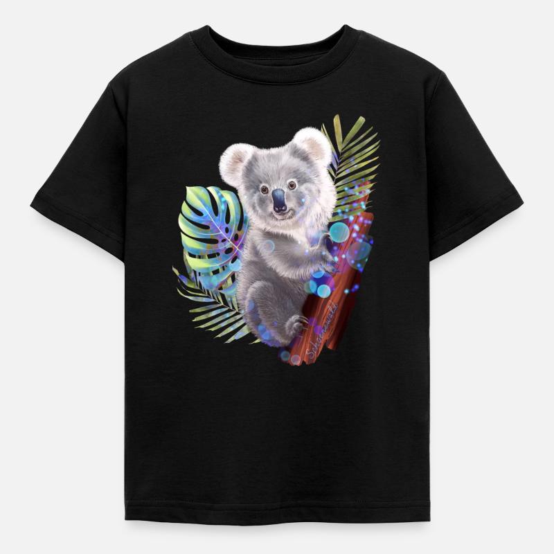 Koala bear - Kids' T-Shirt - black
