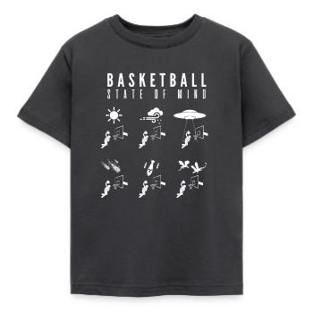 Basketball State of Mind - Kids' T-Shirt - dark grey - Front - AI Model Kid Female (0cm)