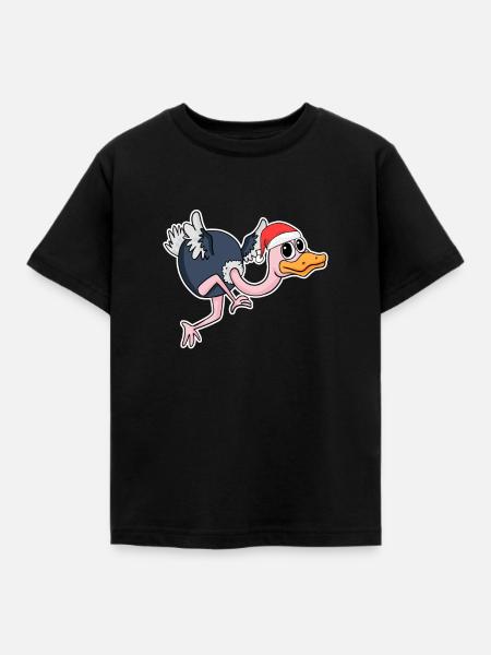 Strauß Weihnachten - Kinder T-Shirt - Schwarz