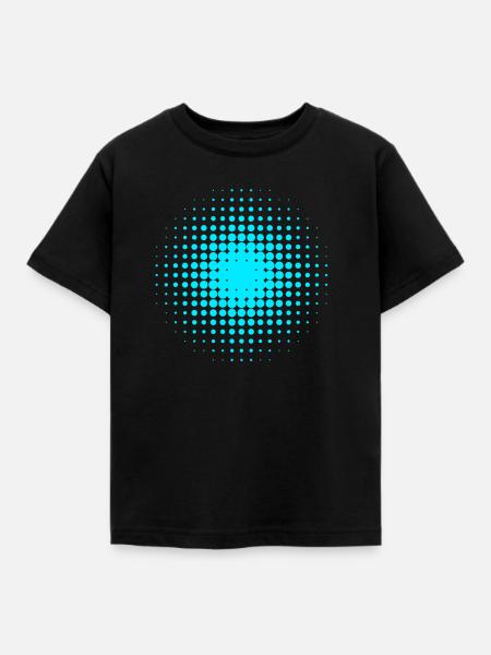 Abstrakte blaugraue Punktmuster - Kinder T-Shirt - Schwarz