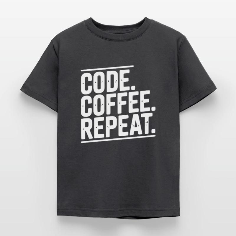 Code Coffee Repeat Kids' T-Shirt