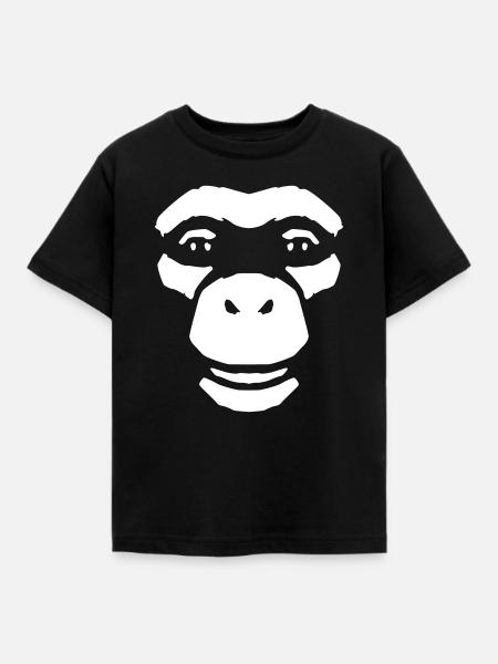 Affengesicht – Wilder Dschungel Primat Style - Kinder T-Shirt - Schwarz