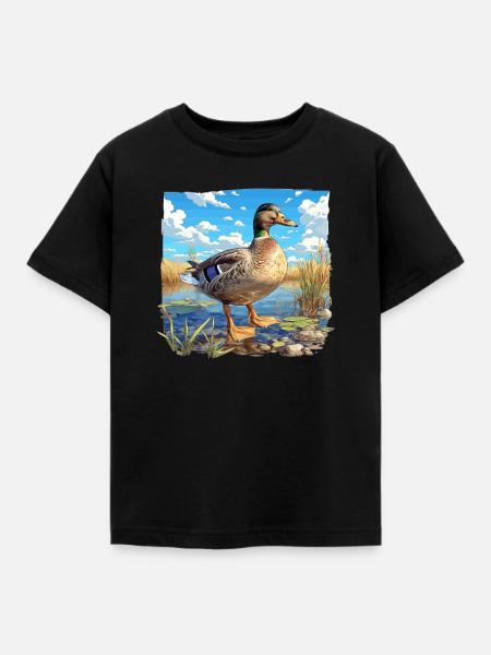 Enten Ente - Kinder T-Shirt - Schwarz