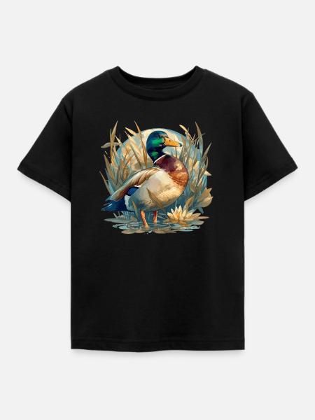 Enten Ente - Kinder T-Shirt - Schwarz