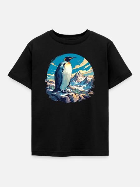 Pinguine Pinguin - Kinder T-Shirt - Schwarz