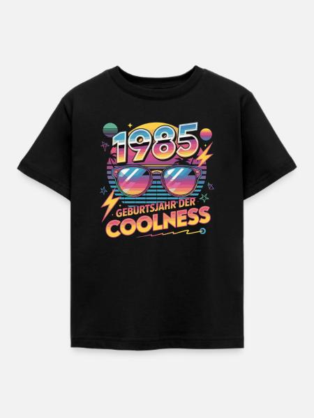 1985 Geburtjahr der Coolness - Kinder T-Shirt - Schwarz