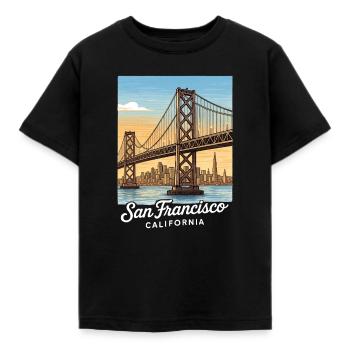 San Francisco - Kinder T-Shirt - Schwarz - Vorne - AI Model Kid Female (0cm)