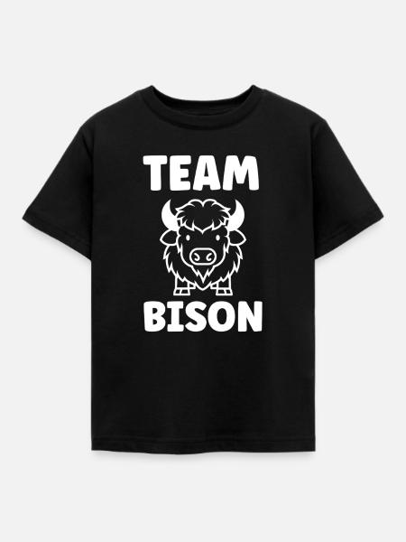 Bison - Kinder T-Shirt - Schwarz