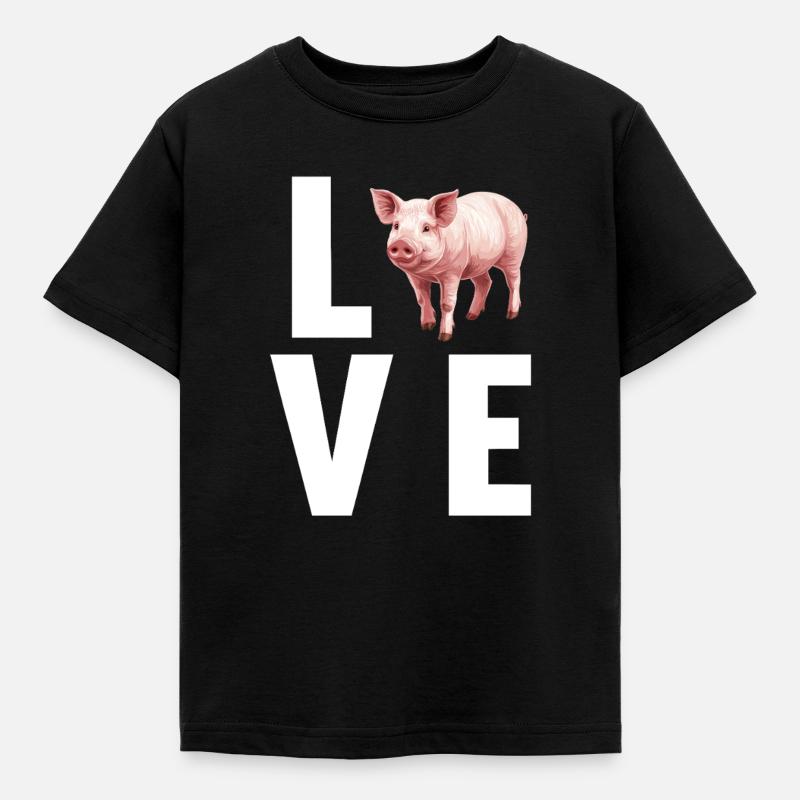 Cochon Cochon - T-shirt Enfant - noir