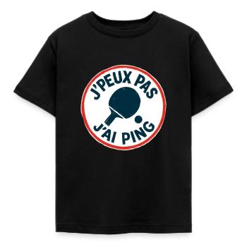 Ich kann nicht, ich ping. - Kinder T-Shirt - Schwarz - Vorne - AI Model Kid Female (0cm)