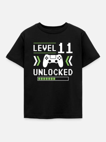 Level 11 - Kinder T-Shirt - Schwarz