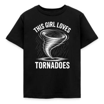 Dictons sur les tornades Tornades Drôle de cadeau de tornade - T-shirt Enfant - noir - Devant - AI Model Kid Female (0cm)
