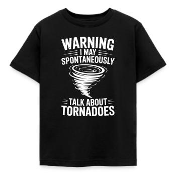 Dictons sur les tornades Tornades Drôle de cadeau de tornade - T-shirt Enfant - noir - Devant - AI Model Kid Female (0cm)