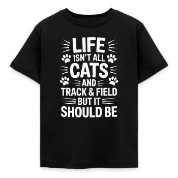 Athletics Sayings Athletics Gift - Kids' T-Shirt - black - Front - AI Model Kid Female (0cm)