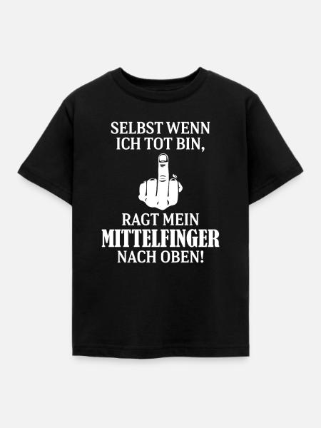 Savage German Middle Finger Slogan Graphic - Kinder T-Shirt - Schwarz