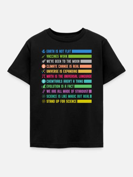 Bunte Wissenschafts Statements - Kinder T-Shirt - Schwarz