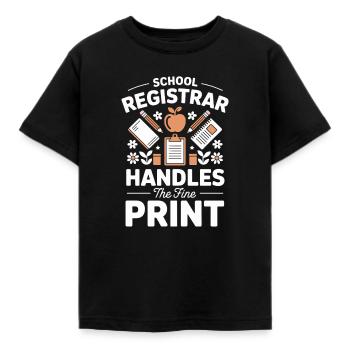 Schulsekretariat Büro Schule Organisation Arbeit - Kinder T-Shirt - Schwarz - Vorne - AI Model Kid Female (0cm)