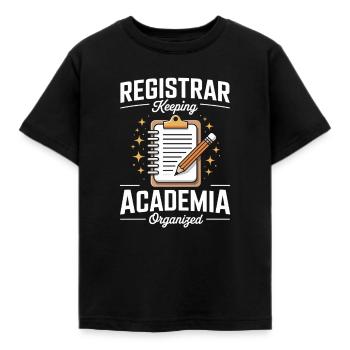  Schulsekretariat Schulbüro Lustiges Organisation - Kinder T-Shirt - Schwarz - Vorne - AI Model Kid Female (0cm)